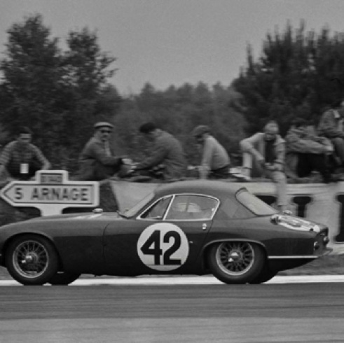 Au volant de la Lotus Elite en 1959